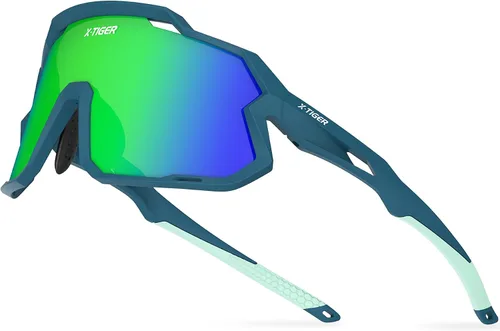 Vista 10 de X-TIGER Gafas de sol polarizadas para niños y niñas, lentes de sol de béisbol polarizadas para niños de 8 a 14 años, UV400, gafas de ciclismo