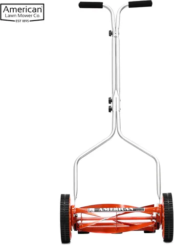 Vista 3 de American Lawn Mower Company 1204-14 Cortacésped de carrete de empuje de 4 cuchillas de 14 pulgadas, rojo y negro+Decker ST8600 5.0 AMP 13 pulgadas