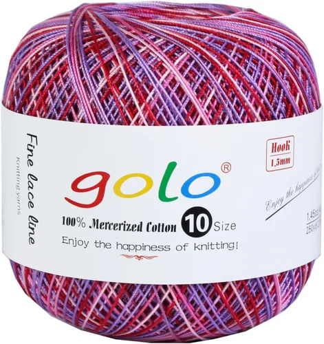Vista 68 de Golo - 3 bolas de hilo de ganchillo tamaño 10, hilo de crochet para tejer a mano 102