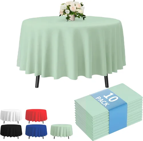 Vista 31 de Fixwal Mantel de plástico negro desechable de 54 x 108 pulgadas, mantel rectangular impermeable, paquete de 5 para graduación, decoración de fiesta