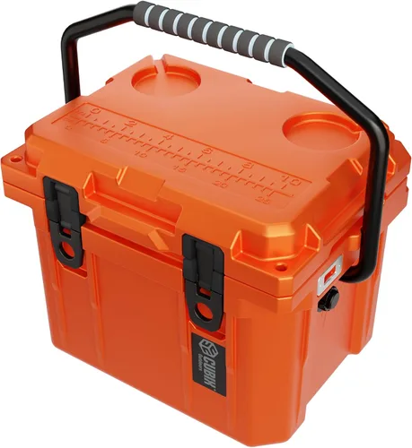 Vista 16 de Cubix Outdoors, Enfriador personal rotomoldeado QuadraX 10QT, hielera dura aislante portátil, retención de frío de 3 días, portaviandas Gris granito