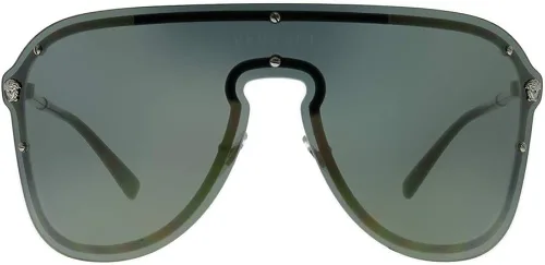 Vista 2 de Versace Gafas de sol de gran tamaño para mujer, plateadasdoradas, talla única, Plateado, 44-144-125