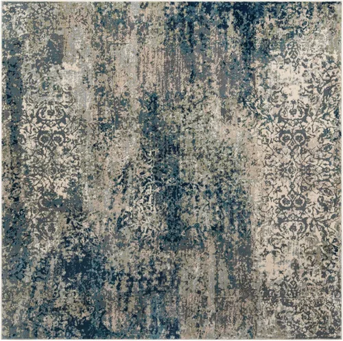 Vista 12 de Unique Loom Mystic Collection - Alfombra Sena (2 pies x 6 pies, color azul marino/beige)