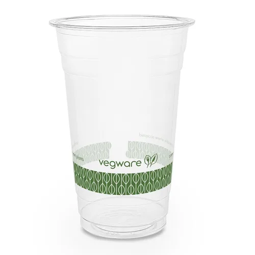 Vista 8 de Vegware Vasos fríos de plástico PLA transparente compostable de 7 onzas, caja de 1000, material renovable a base de plantas, se adapta a muchos