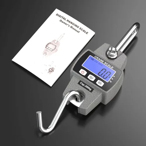 Vista 7 de Báscula digital portátil de 661.4 lbs con ganchos, báscula de juego de alta precisión, báscula electrónica resistente para colgar en granja, caza