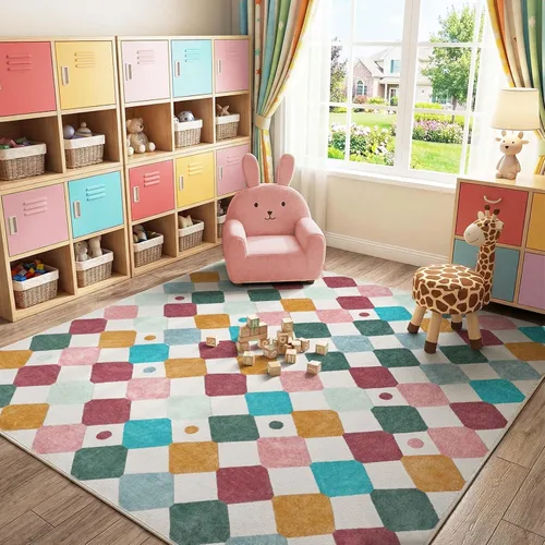 Vista 65 de jinchan Alfombra a rayas de 2 x 3 para entrada, alfombra de cocina, tapete pequeño, antideslizante, ligero, de bajo perfil, decoración para entrada
