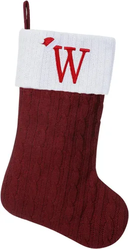 Vista 54 de Medias de Navidad personalizadas de 19 pulgadas con iniciales bordadas, medias de Navidad de punto negro para decoraciones de vacaciones familiares
