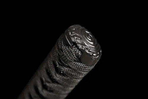 Vista 5 de Katana negra de 41 pulgadas, espada afilada samurái japonesa T10, hoja de acero de alto carbono afilada