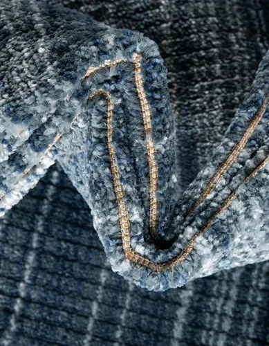 Vista 6 de Unique Loom Gemstone Collection - Alfombra de área - Topacio (2' x 3' 1" Rectángulo Azul/Azul Marino)