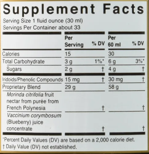 Vista 2 de TAHITIAN NONI Jugo de Morinda, original y auténtico, puré de frutas Noni de Tahití con arándano natural y uva (resveratrol), bebida de bienestar