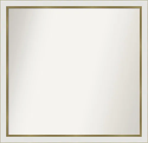 Vista 124 de Amanti Art Espejo personalizado, espejo de baño estrecho Alexandria White Wash, espejo de pared o espejo de tocador de baño sobre el fregadero