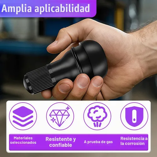 Vista 5 de YoRise 8 unidades TR412 Vástagos de válvula de neumático sin cámara, Kit de vástagos de válvula automotriz de goma de montaje rápido resistente
