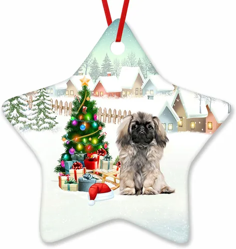 Vista 106 de Prezzy Airedale Terrier - Adorno para decoración de árbol de Navidad, regalos lindos para amantes de los perros, para familiares y amigos, nuevo