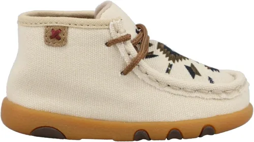 Vista 3 de Twisted X Zapato de conducción chukka para bebé Beige multicolor