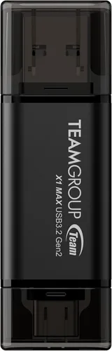 Vista 10 de TEAMGROUP X1 64GB USB 100MB/s 3.2 Gen 1 Tipo A y Tipo C (3.1/3.0) OTG Memoria USB de interfaz dual Compatible