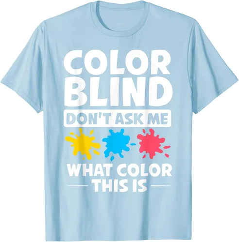 Vista 29 de Color Blind Camiseta Test Funny Glasses Visions, Negro