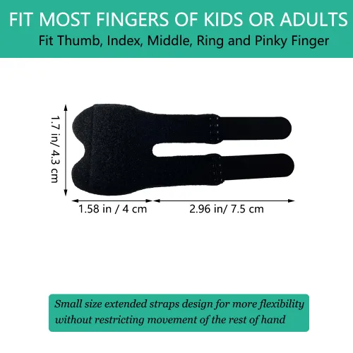 Vista 5 de Férula de dedo pequeño (2 unidades), férula para el pulgar Pinkie Finger Brace para roto, artritis, enderezamiento, lesiones, estabilizador