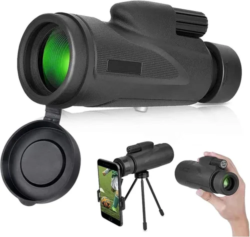 Vista 3 de Monocular Telescope, 12x50 Monocular Telescope, High Power Life Waterproof BAK4 Prism Lens Monocular Compact with Smartphone Adapter and Tripod for