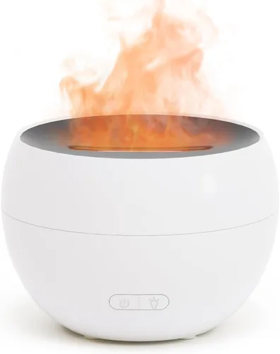 Vista 9 de SALKING Difusor de Llama para Aceites Esenciales, Difusor de Aceite Esencial de Aromaterapia de Fuego, Humidificador de Niebla Fría Ultrasónico