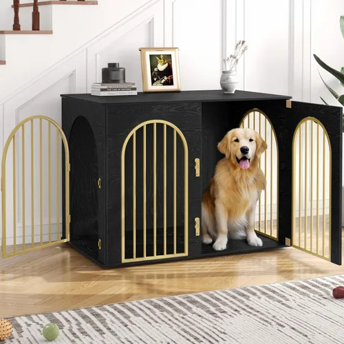 Vista 24 de Hzuaneri Jaula de Madera para Perros de 26.8'', Muebles de Jaula para Perros de Interior, Jaula para Perros Pequeños, Jaulas de Servicio Pesado