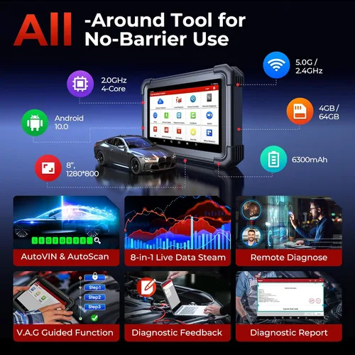 Vista 6 de Launch X431 PRO Dyno Bidirectional Scan Tool, ECU Coding Online Offline, 38 HOT Services, CANFD DoIP, FCA SGW, 8 módulos de expansión