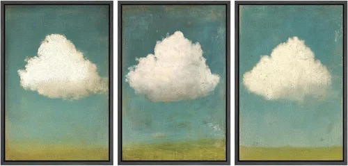 Vista 87 de SIGNWIN Lienzo enmarcado para pared, juego de arte de collage de hojas transparentes en blanco y negro, ilustraciones de naturaleza silvestre, arte