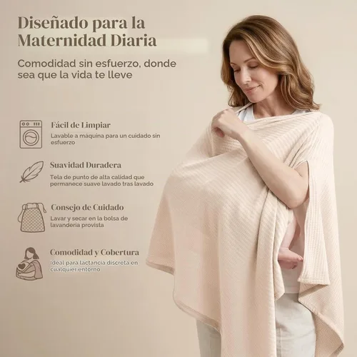 Vista 5 de Konssy - Funda de lactancia para lactancia materna, suave y transpirable, poncho de privacidad