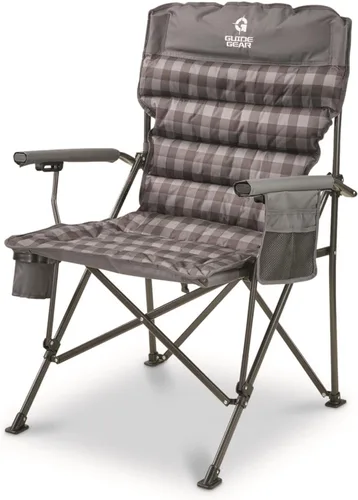 Vista 4 de Guide Gear Silla de campamento acolchada extragrande XL Comfort Mammoth; incluye bolsa de transporte, portátil, plegable, sillas de campamento