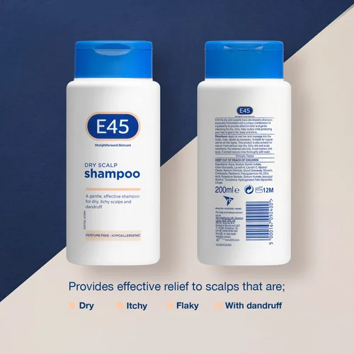 Vista 2 de E45 Champú dermatológico para cuero cabelludo seco de 6.8 fl oz
