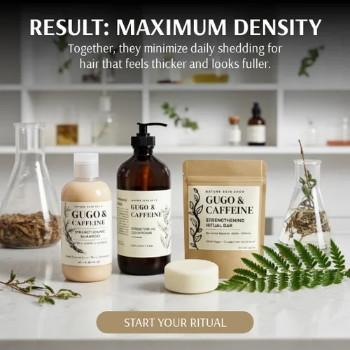 Vista 4 de Nature Skin Shop Gugo Acondicionador fortalecedor (tamaño salón, 16.5 onzas), tratamiento anticaídas para el crecimiento y adelgazamiento