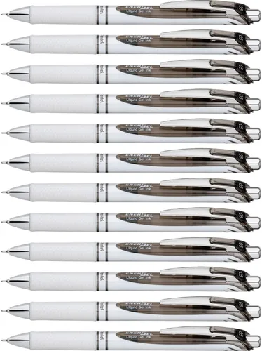 Vista 9 de Pentel EnerGel Deluxe RTX - Bolígrafo retráctil de gel líquido Retráctil, línea media, punta de aguja, tinta negra, rosa, azul y morada