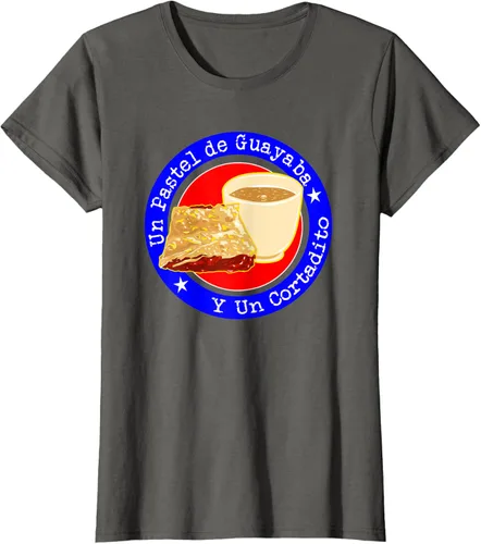 Vista 6 de Divertido desayuno cubano café guayaba guayaba café camiseta Negro