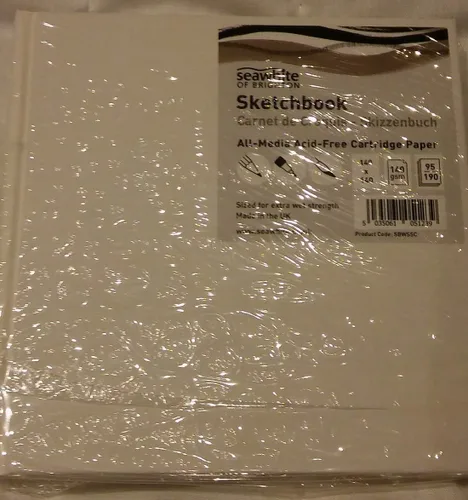 Vista 2 de Seawhite Cuaderno de bocetos cuadrado blanco y grueso (5.75 x 5.75 pulgadas)