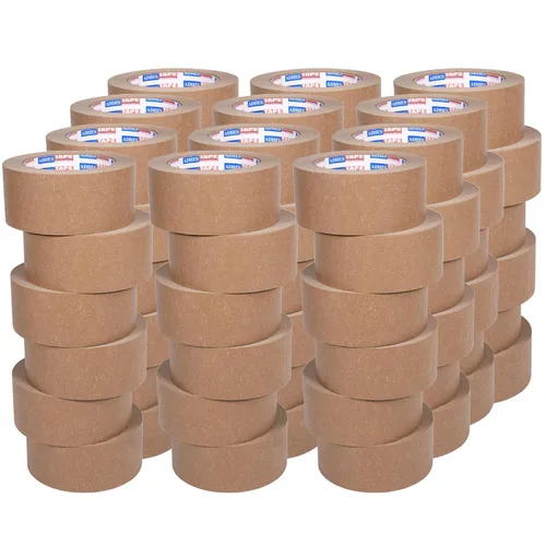 Vista 9 de ADHES Cinta de Embalaje de Papel Resistente Cinta de Papel Kraft, Ecológica y Biodegradable, Cinta de Embalaje Marrón Escribible y Sin Recubrimiento