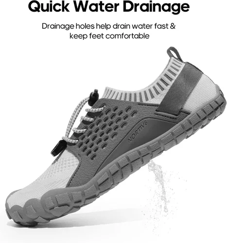 Vista 3 de NORTIV 8 Zapatos de agua de secado rápido para mujer, sensación de pies desnudos, para deportes acuáticos, para la playa o la piscina, para nadar