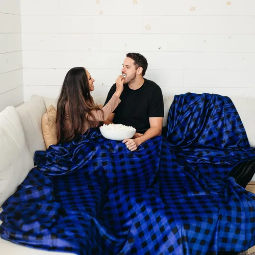 Vista 29 de Big Blanket Co Original Stretch Ballerina - Manta gigante extra grande de 6 x 6 pies, suave, elástica, lavable a máquina, se adapta a toda la familia