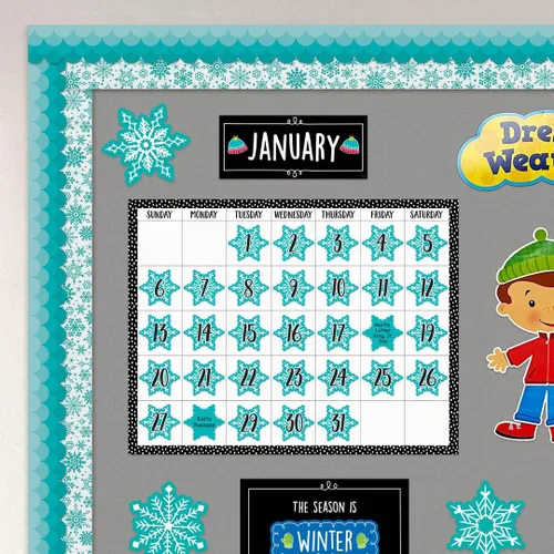 Vista 4 de CTP 10613 - Calendario de puntos desordenados en negro para el aula (Creative Teaching Press 10613)