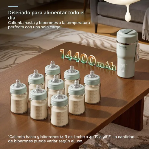 Vista 7 de Papablic [2026 NEW Upgraded] NutriWarm™ Portable Bottle Warmer