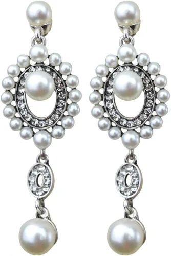 Vista 3 de DRESHOW - Juego de accesorios de El Gran Gatsby de los años 20 para mujer, diadema de flapper, tocado, guantes, disfraz, accesorios de las noches