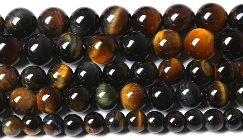 Vista 255 de 100 cuentas de piedra multicolor natural de 0.236 pulgadas (0.236 in), cuentas espaciadoras sueltas redondas para hacer pulseras, collares, aretes