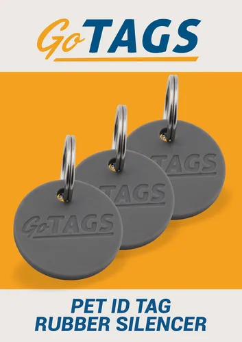 Vista 10 de Broche rápido con etiqueta de identificación de mascota – Acero inoxidable. Etiqueta de identificación duradera y resistente, conector para cierre