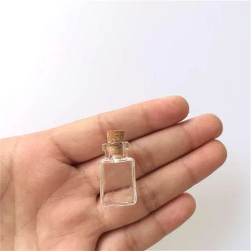 Vista 16 de Mini lindas botellas de vidrio colgantes con forma de estrella, pequeñas botellas colgantes con corcho, tarros de bricolaje, frascos de regalo, 10