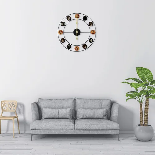 Vista 5 de Wall Clocks, Large Modern Metal Wall Clocks, Retro Art Design Clock, Arabic Numerals Clock, Wall Decor-50cm, for Living Room, Bedroom, Study