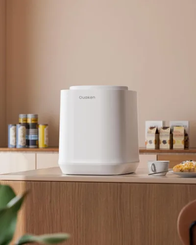Vista 8 de Compostador eléctrico de 4 litros para cocina, contenedor de compostaje inteligente para encimera, inodoro, bajo ruido, limpieza automática