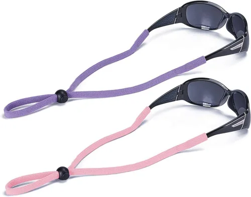 Vista 8 de 2-Pack Universal Eyeglasses Strap Adjustable Lanyard Eyewear Retainer, 24" Negro