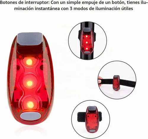 Vista 5 de Paquete de 9 Luces LED de Seguridad, Luz de Seguridad, Luces Estroboscópicas de Alta Visibilidad para Correr Usadas para Bicicleta, Caminar, etc.