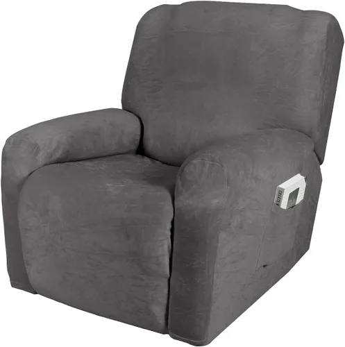 Vista 9 de IMYOGI Fundas para sofá de alta elasticidad de terciopelo para sofá reclinable de 1, 2 y 3 plazas, protector de muebles con parte inferior elástica