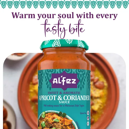 Vista 7 de Al'Fez Salsa de albaricoque y cilantro, tarro de 15.8 onzas (paquete de 3), salsa de cocina suave a base de tomate con sabor aromático y dulce a