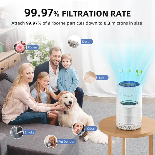 Vista 4 de AromaRoom - Filtro purificador de aire para purificador de aire AP103, filtro de carbón activado de alta eficiencia H13 True HEPA 3 en 1, 2 paquetes