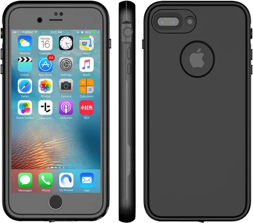 Vista 10 de Funda impermeable para iPhone SE, protector de pantalla integrado totalmente sellado, a prueba de golpes, a prueba de nieve, funda protectora